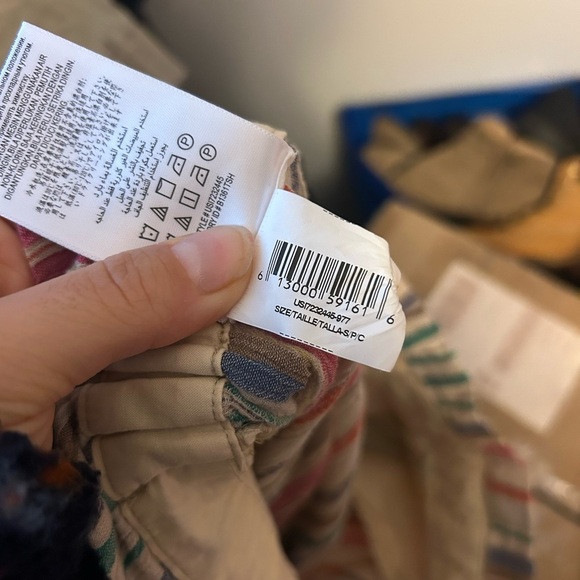 BcbgMaxazria Striped Multicolor Paperbag Cotton Shorts - Picture 5 of 5